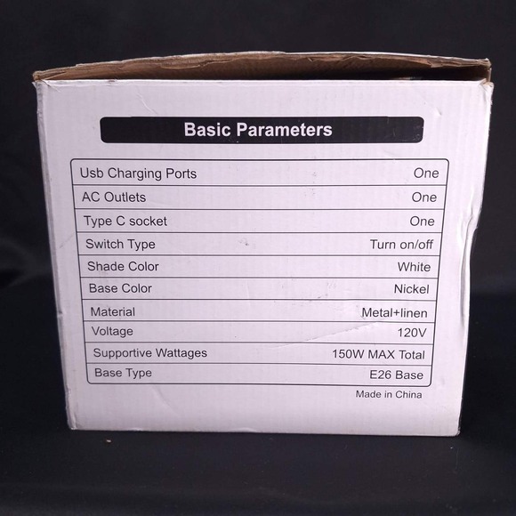 Wall Light Sconce w/ USB, Type-C Port & AC Outlet LED Bulb‎ Included Wall Lamp - Picture 10 of 10